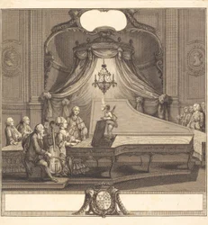 Le Concert Mecanique, Engraving by Joseph de Longueil